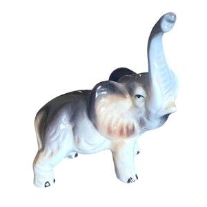 Vintage Shiken Bone China Miniature Figurine-Elephant-Made in Japan-GUC